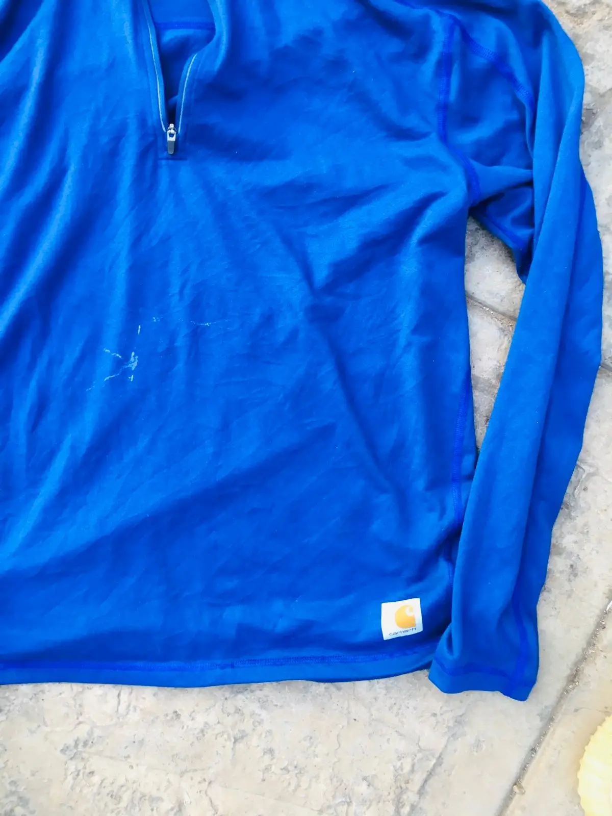 Carhartt Blue Quarter Zip Long Sleeve Pullover