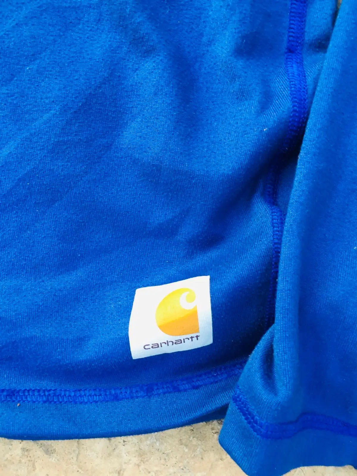 Carhartt Blue Quarter Zip Long Sleeve Pullover
