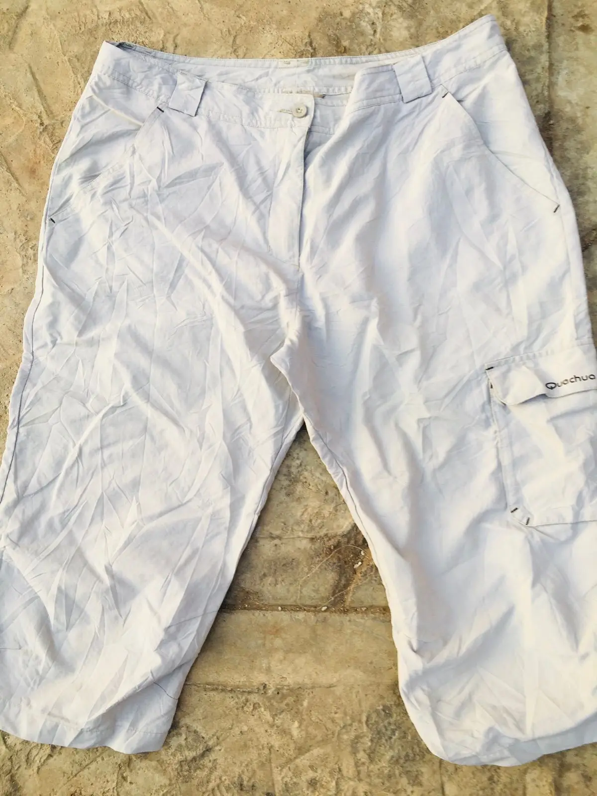 Quechua White Cargo Shorts