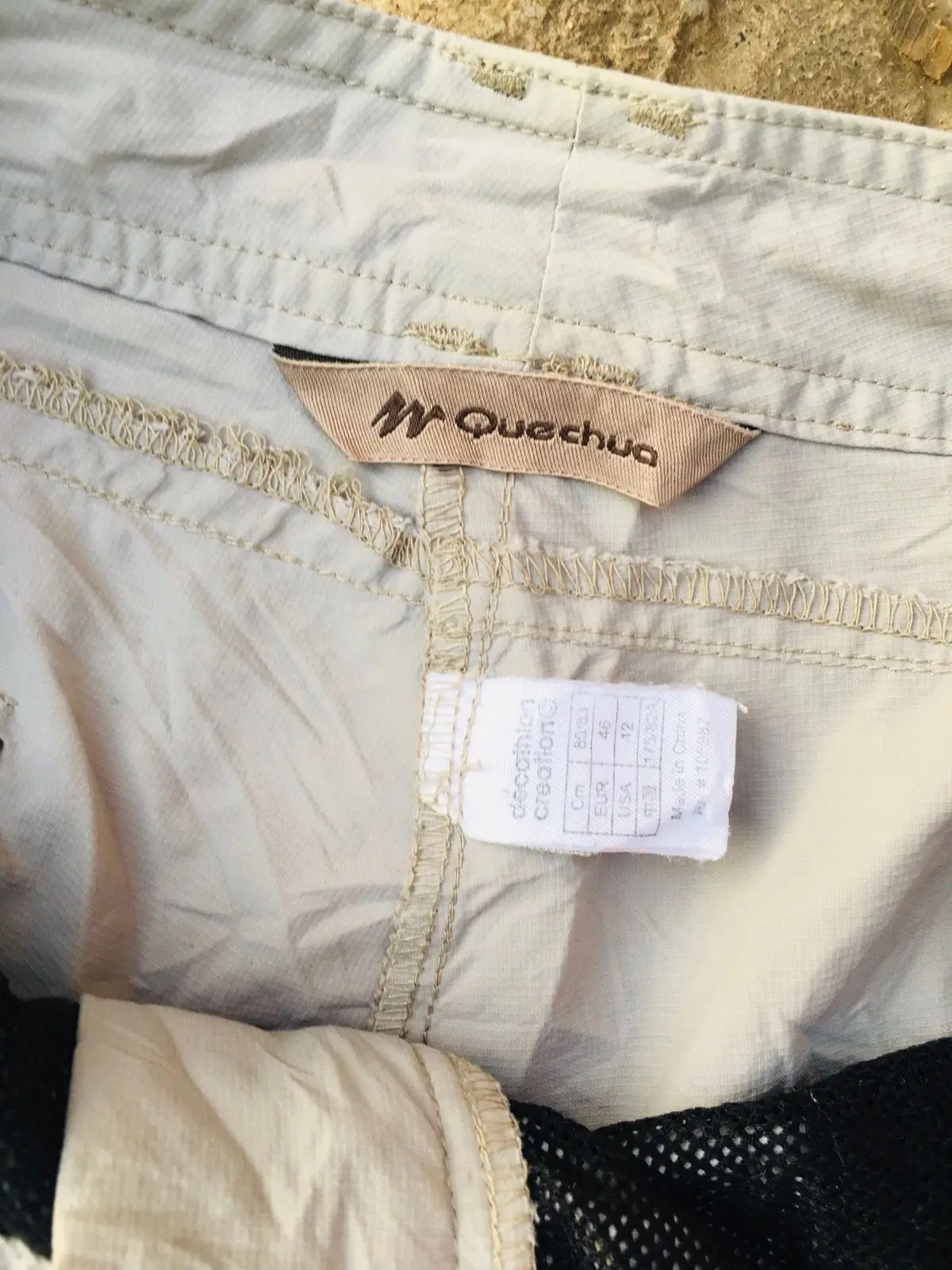 Quechua White Cargo Shorts