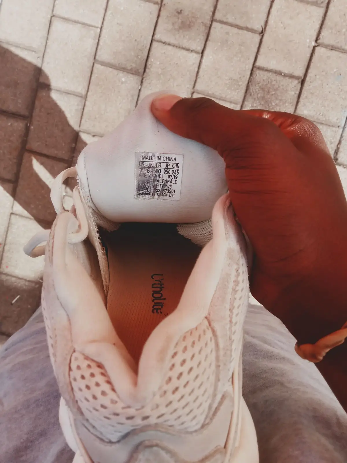 Adidas Yeezy 500 Bone White Sneakers UK 6.5