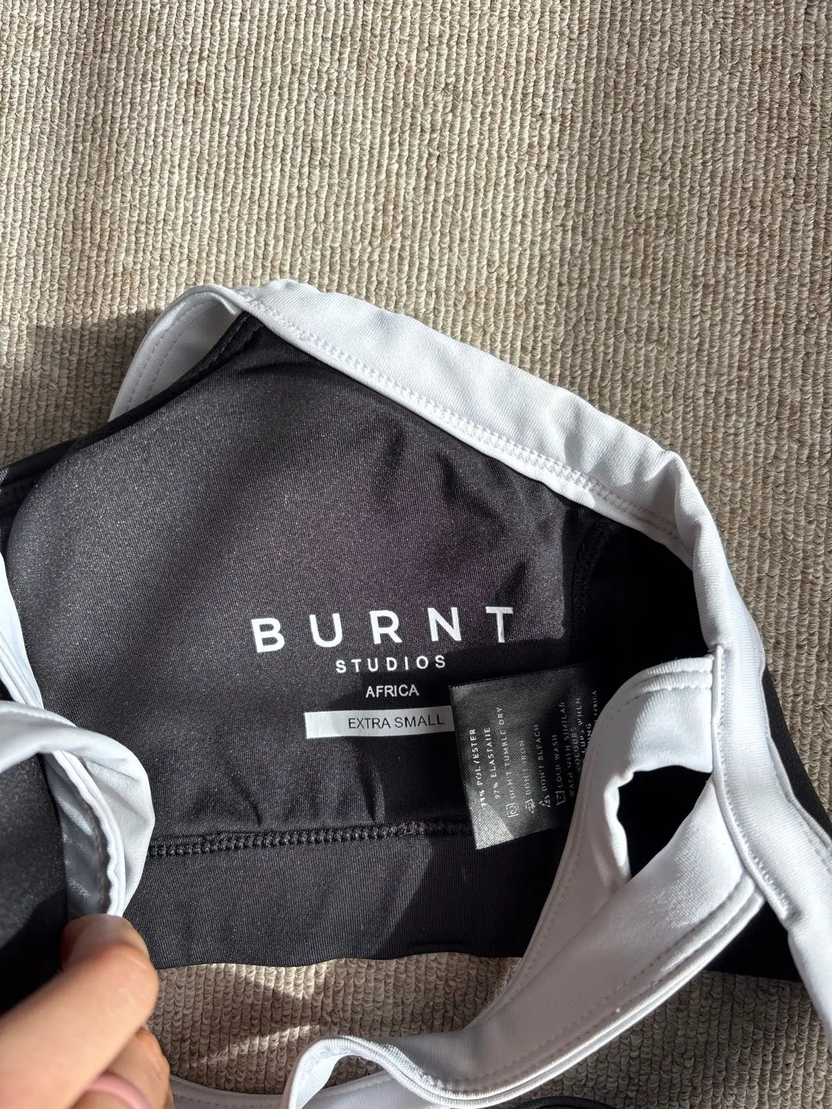 Burnt Studios Black and White Sports Bra XS
