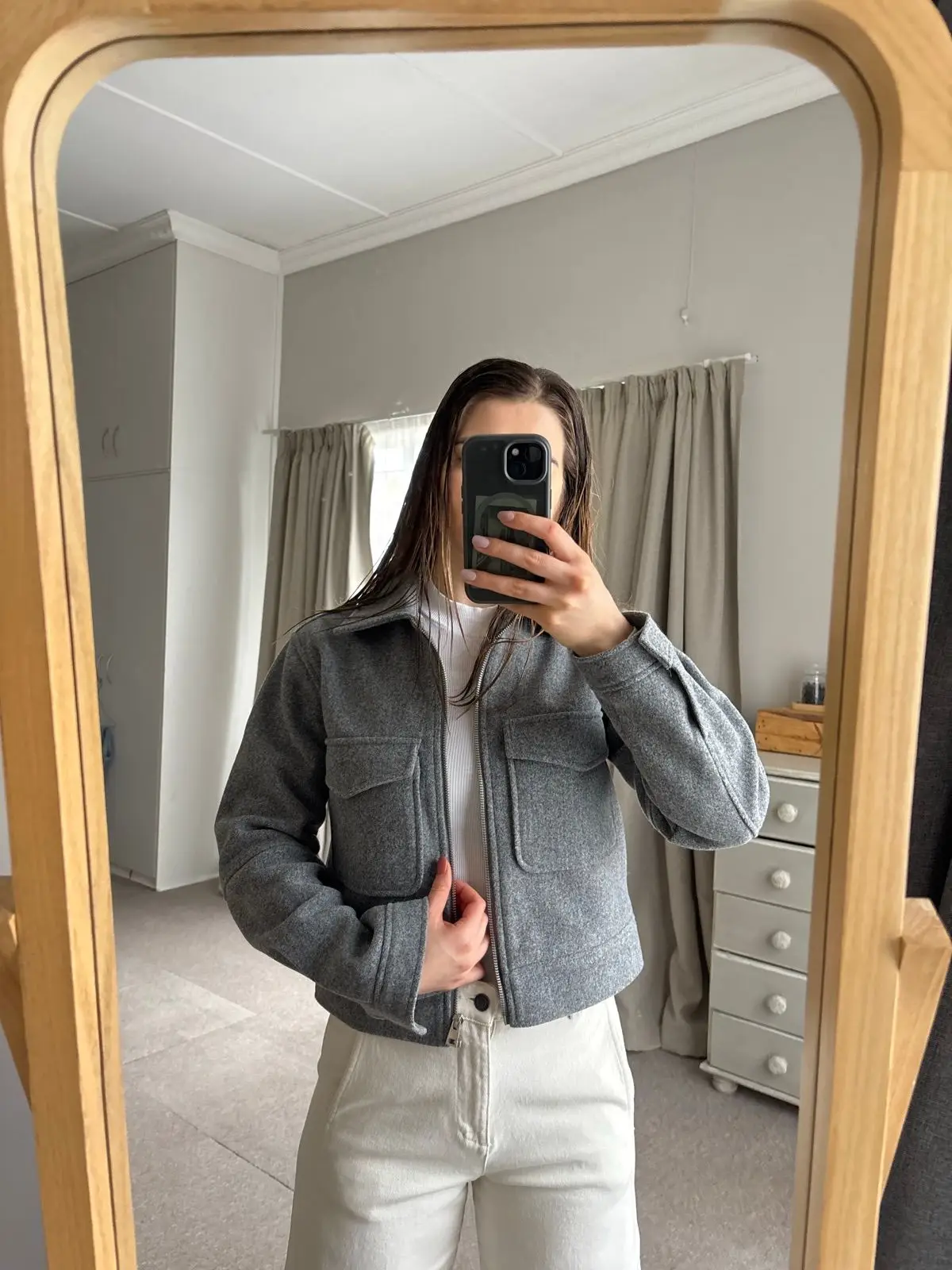 Cotton On Grey Zip Up Jacket