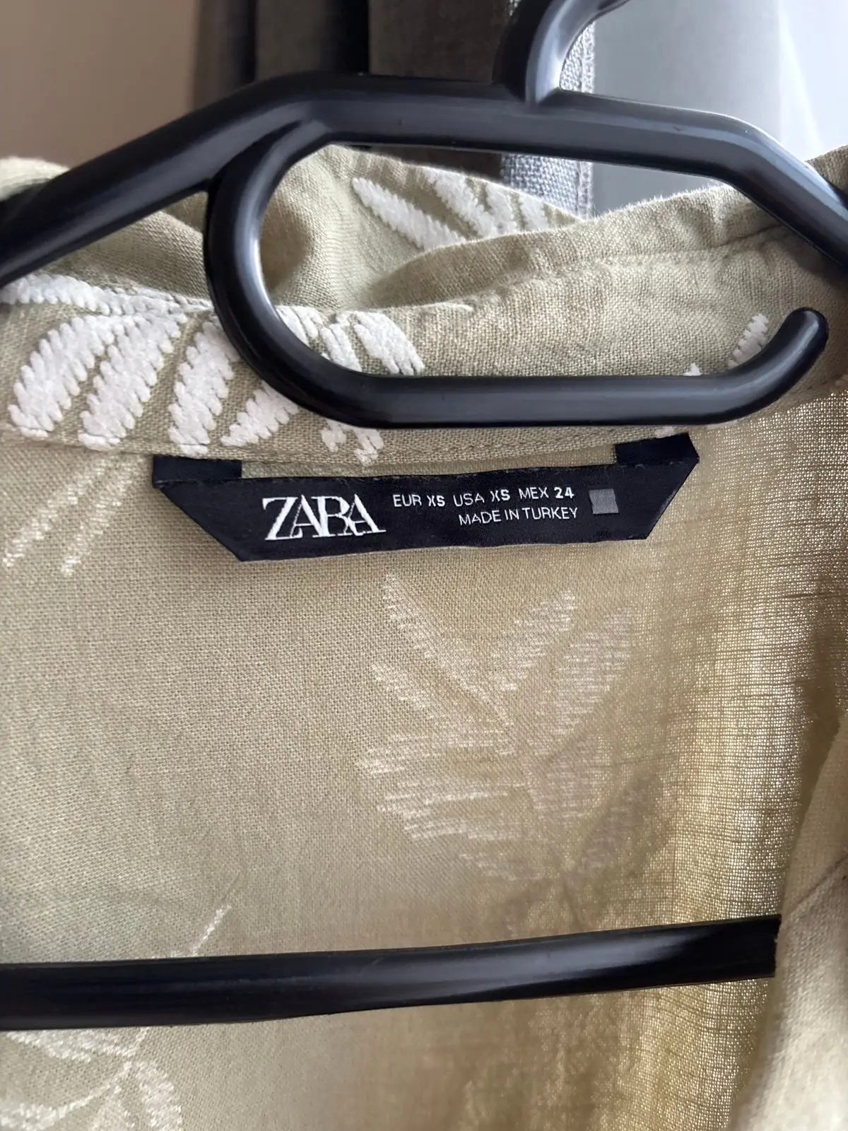Zara Green Patterned Dress