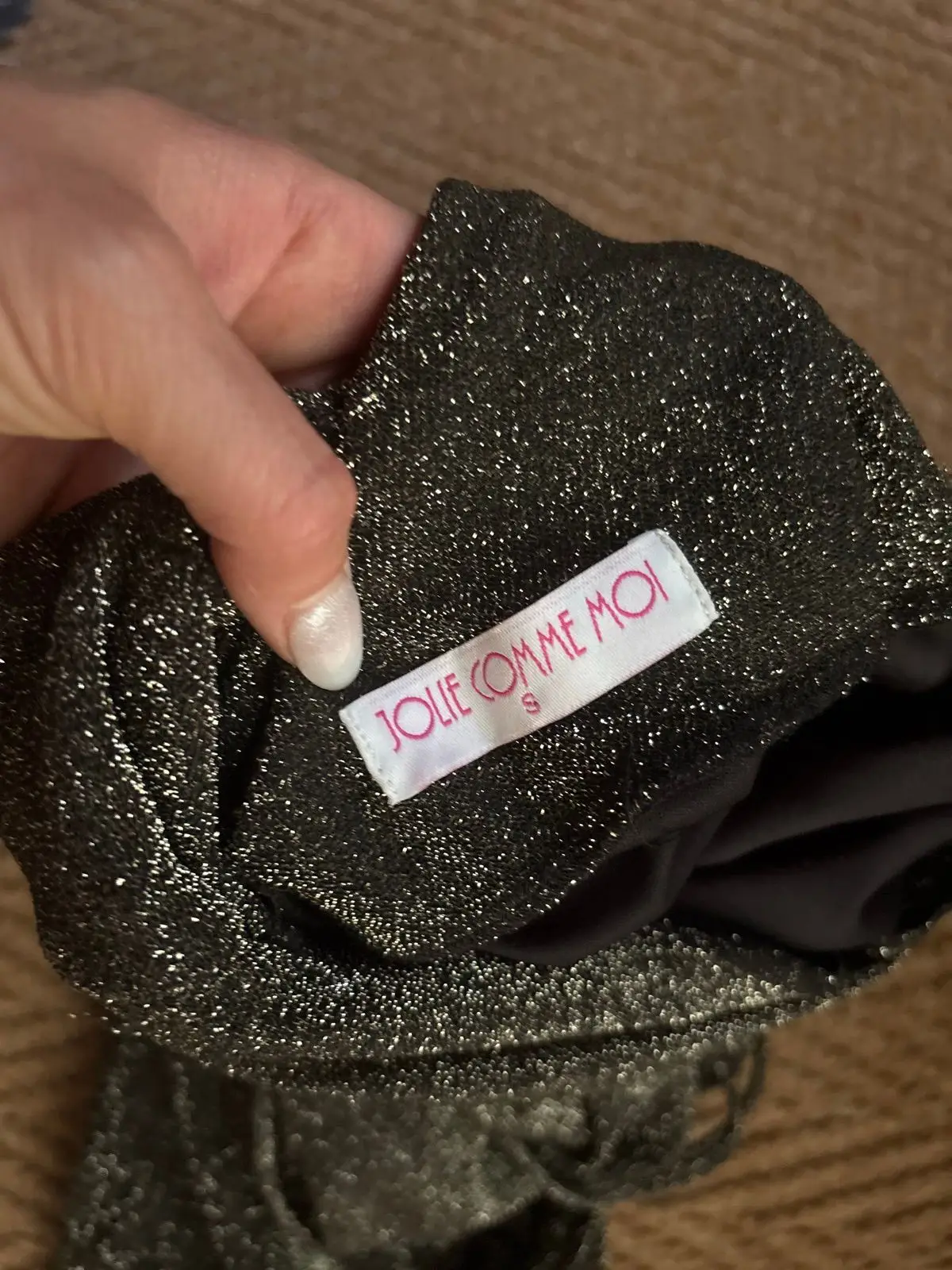 YDE Black Metallic Sparkle Dress Size S
