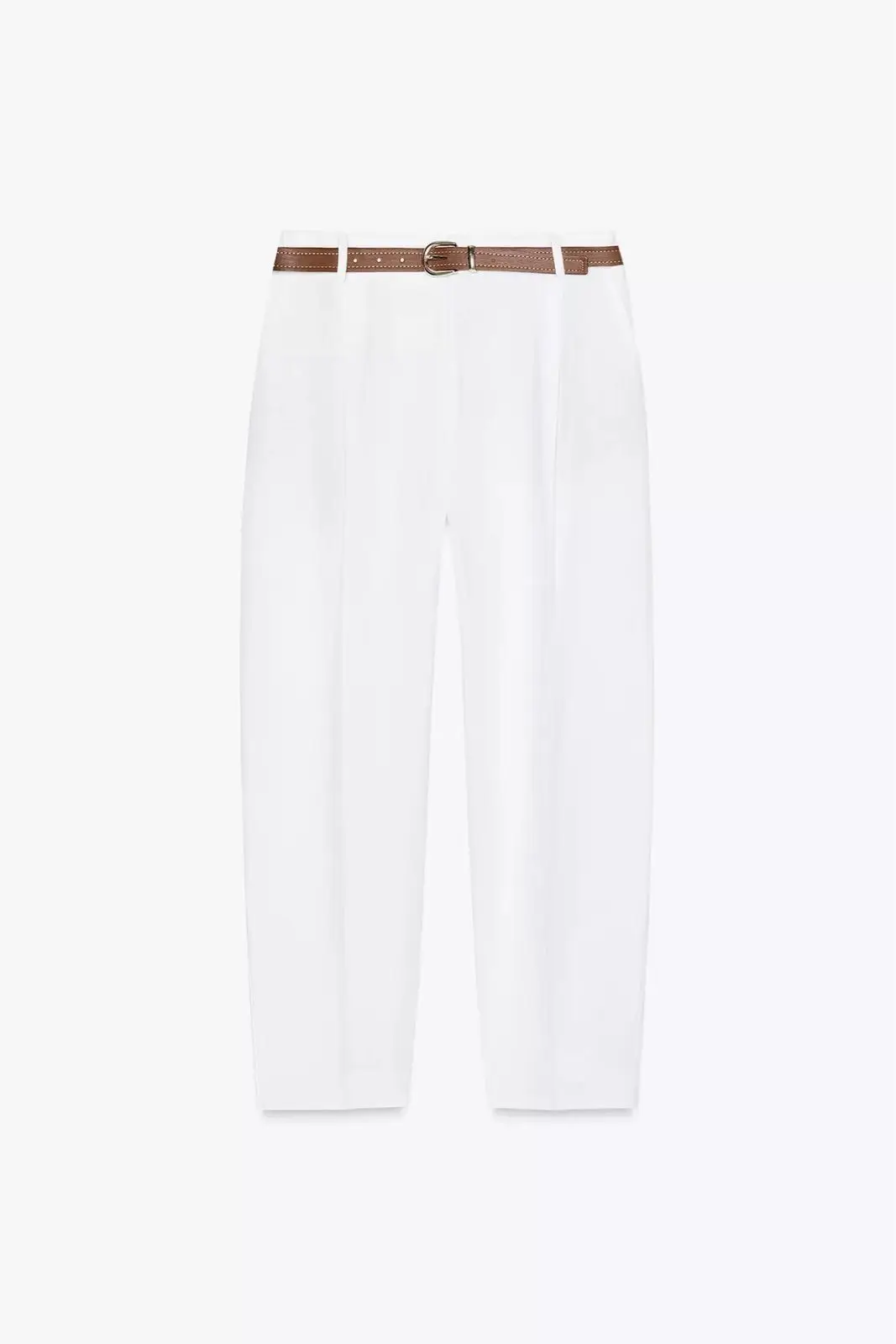 Zara White Pants with Belt