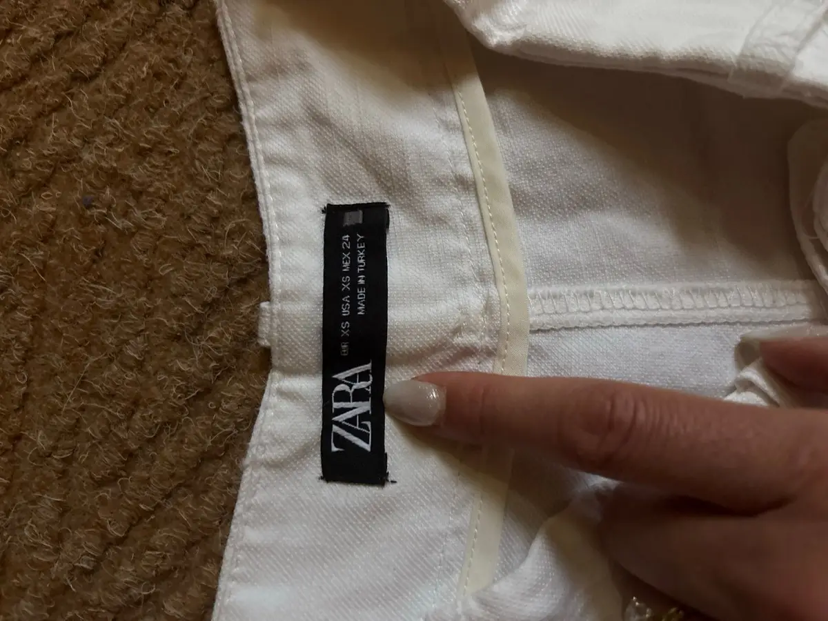 Zara White Pants with Belt