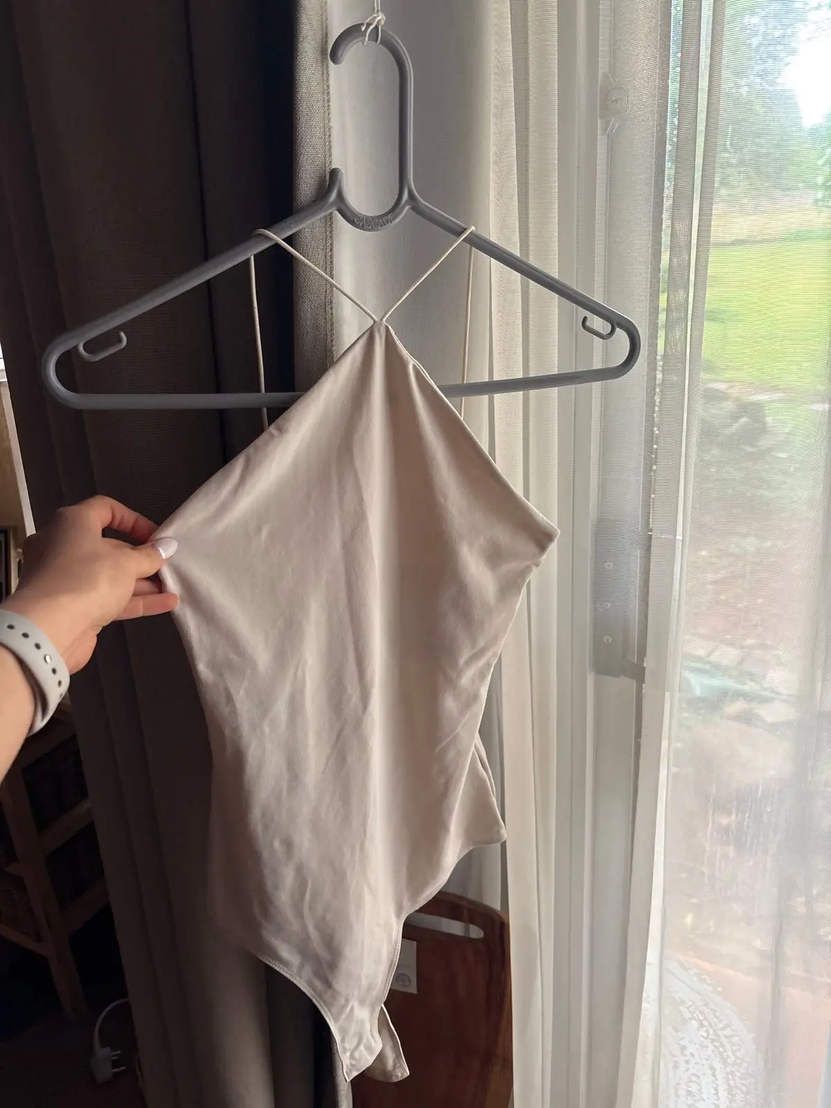 H&M Beige Halter Neck Bodysuit XS
