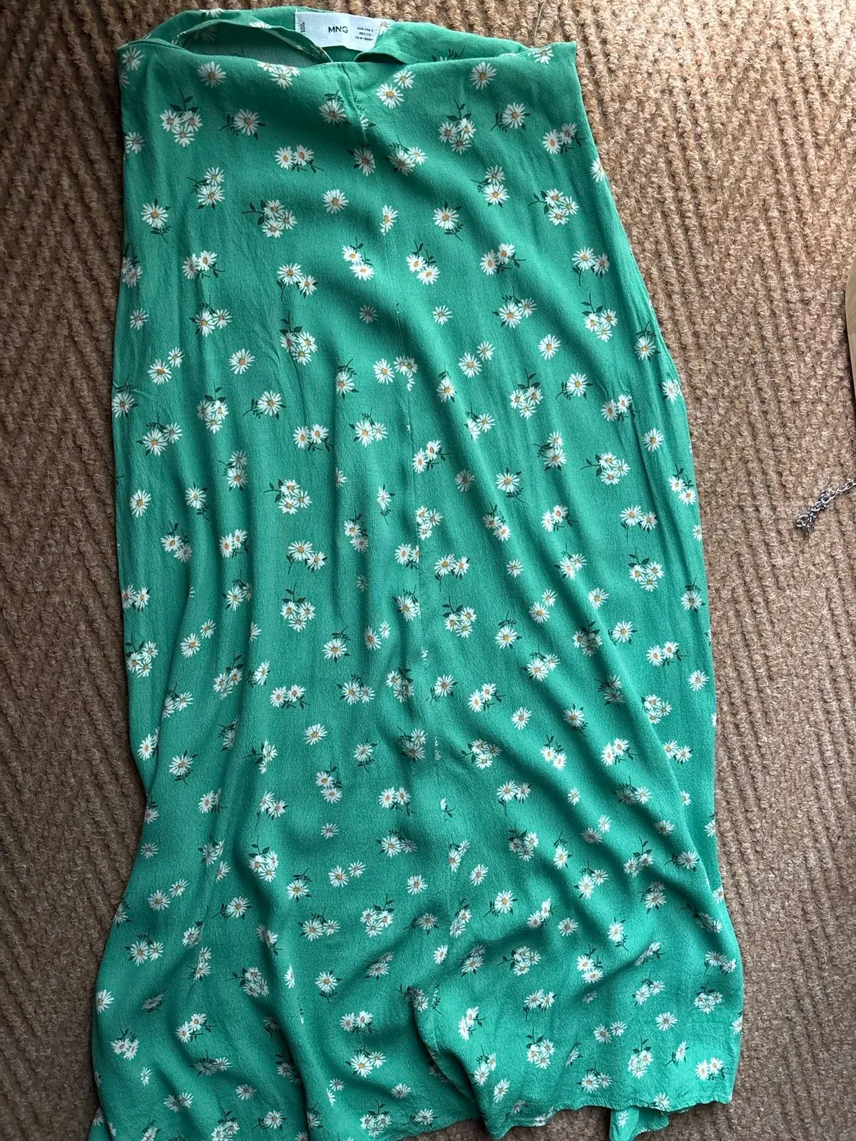 Mango Green Floral Daisy Print Top S