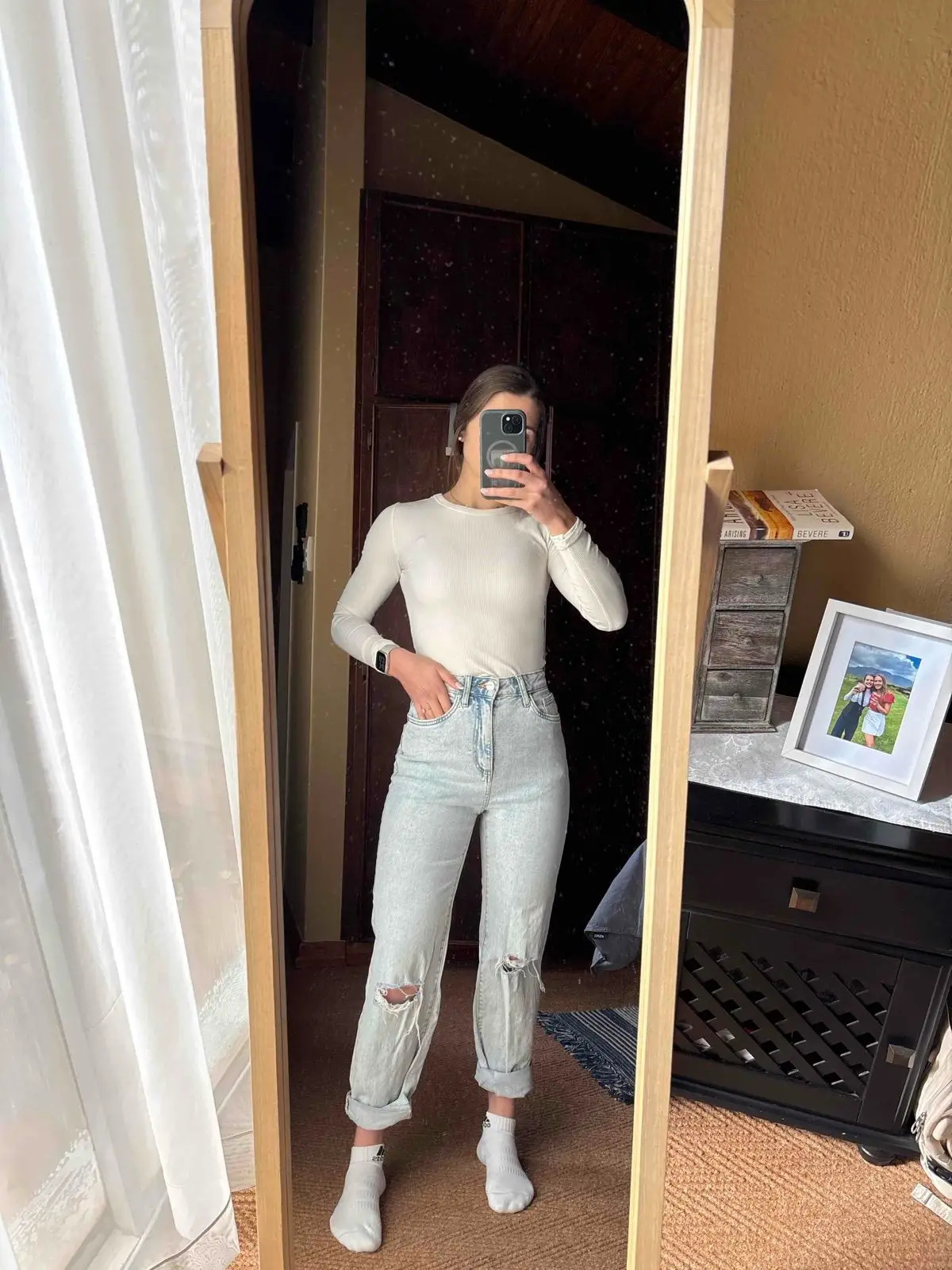 Cotton On Light Wash Ripped High-Waist Jeans