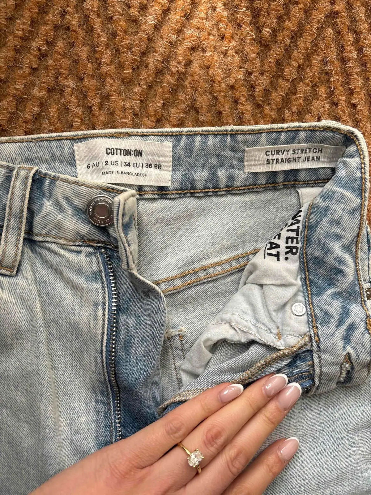Cotton On Light Wash Ripped High-Waist Jeans