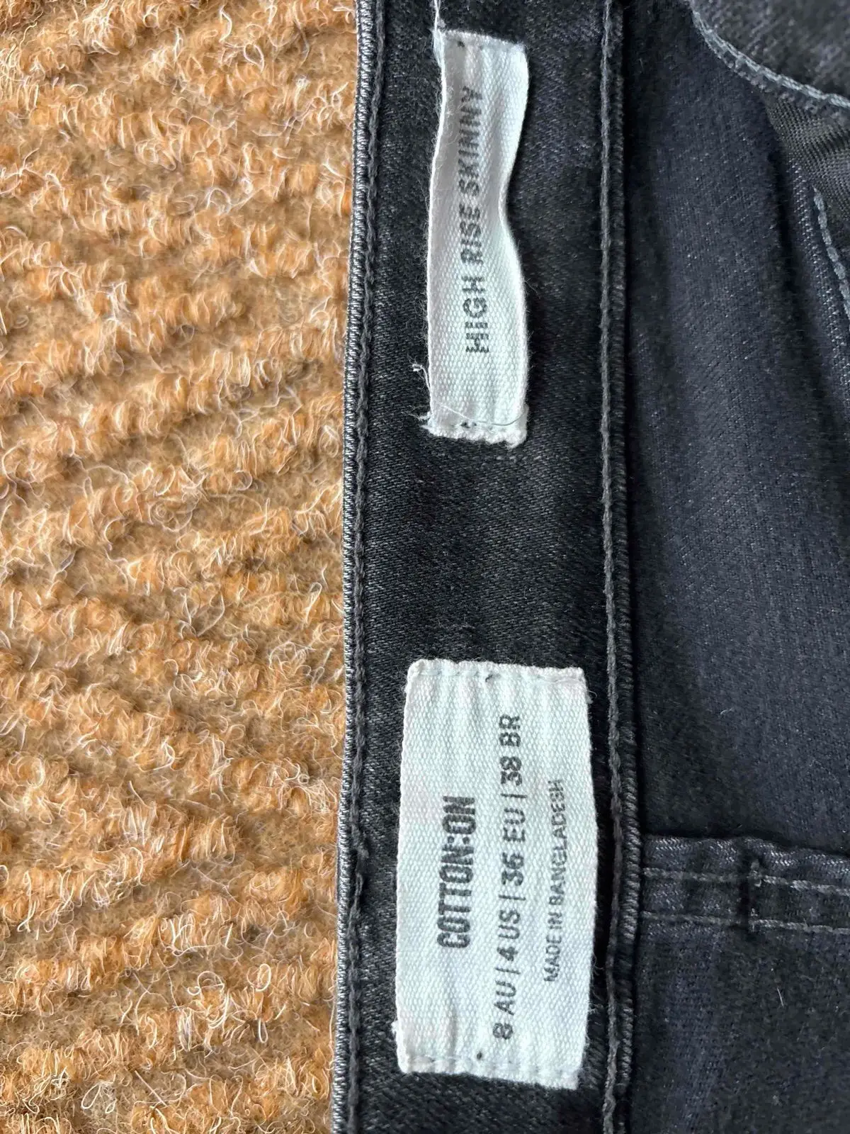 Cotton On Distressed Black Jeans Size 8
