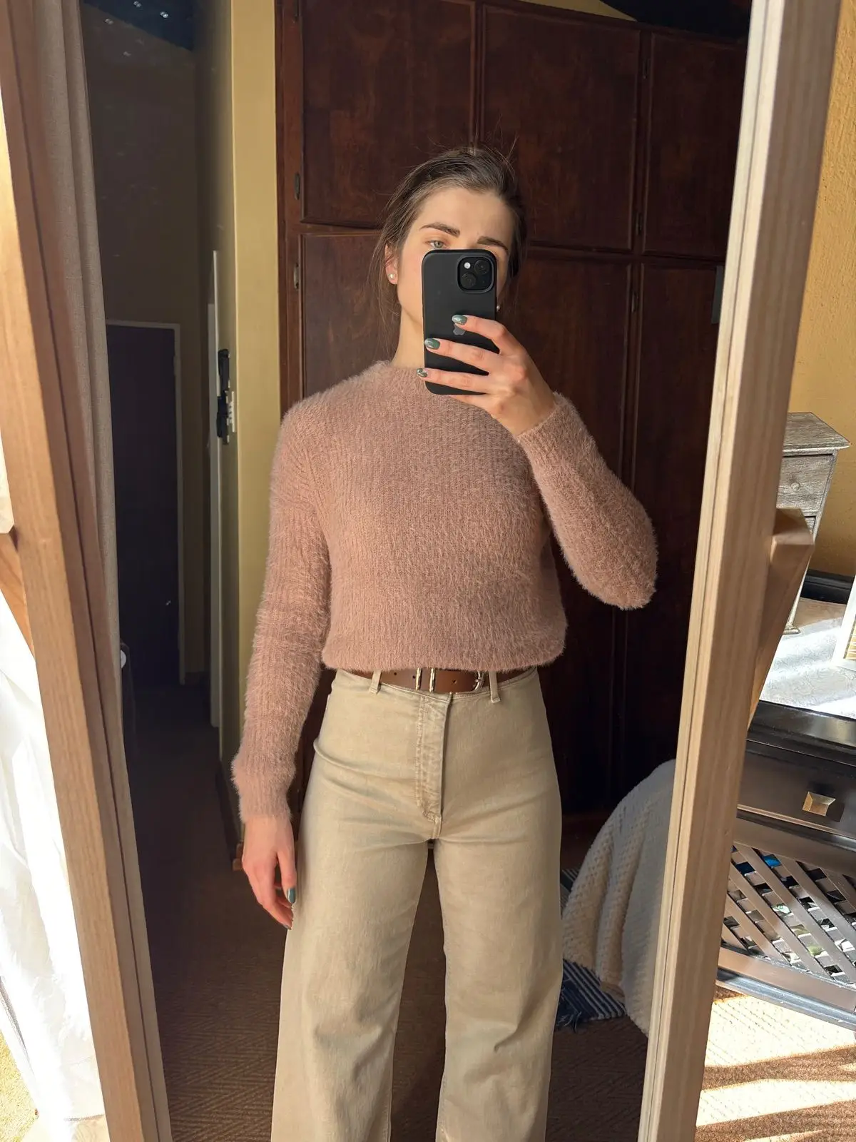 Refinery Pink Fluffy Knit Top