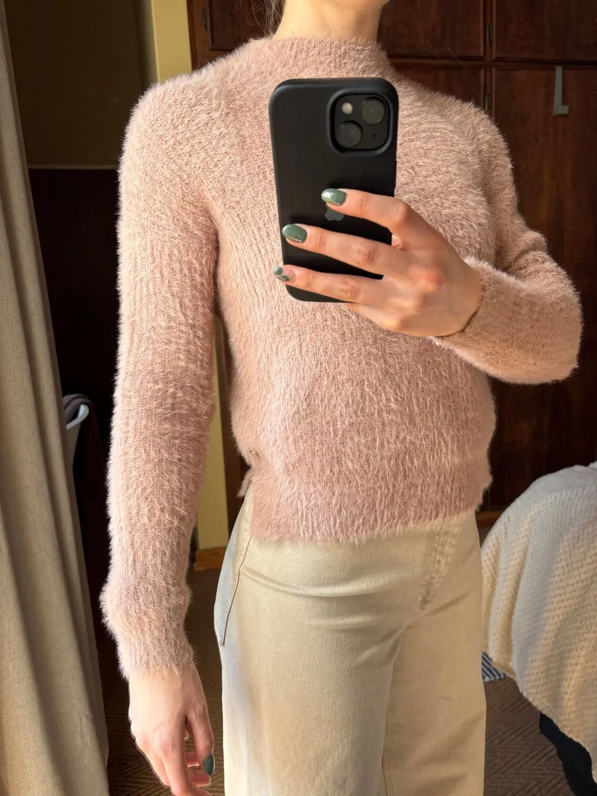 Refinery Pink Fluffy Knit Top
