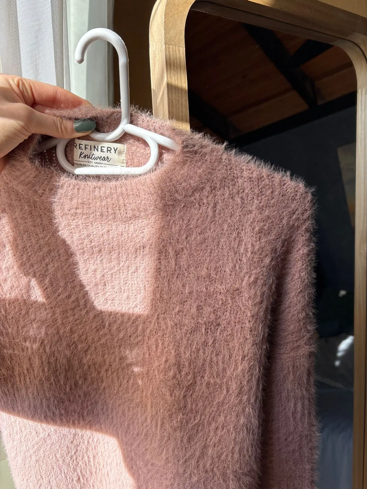 Refinery Pink Fluffy Knit Top