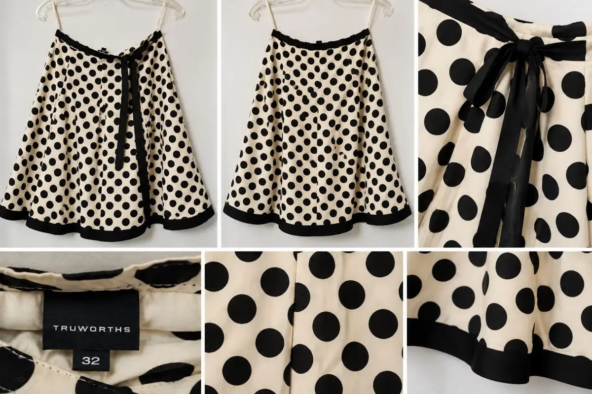 Truworths Polka Dot Flared Skirt Size 32