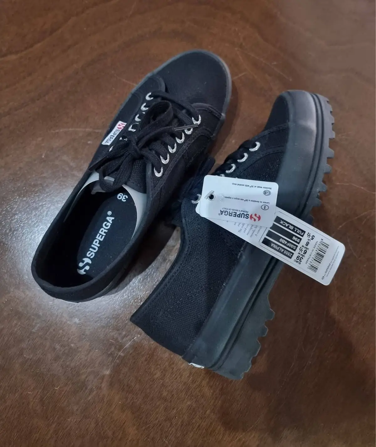 Superga 2555 Alpina Black Sneakers