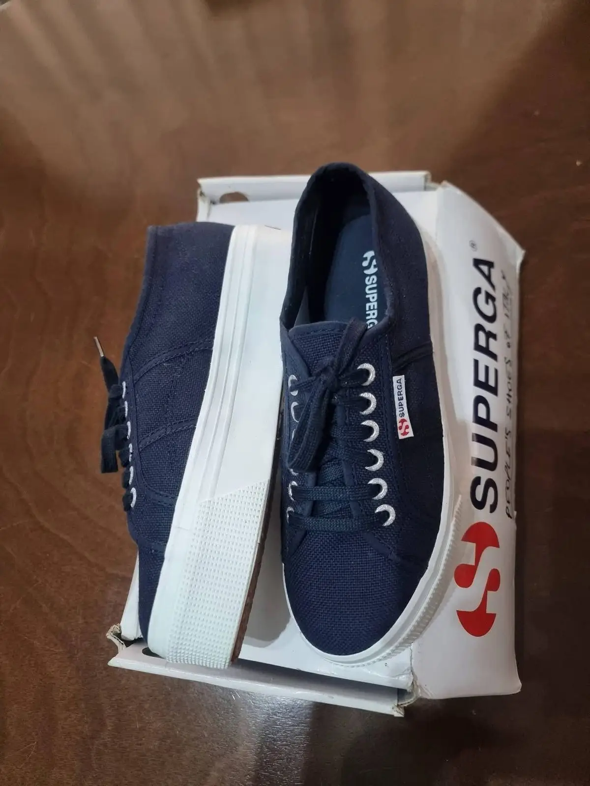 Superga 2790 Navy Platform Sneakers