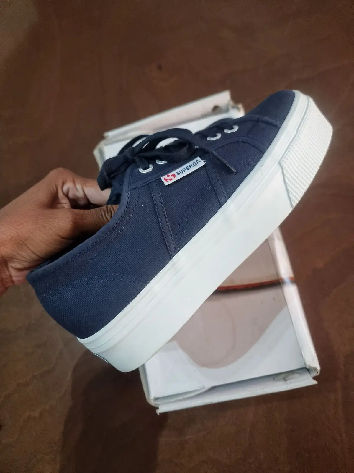 Superga 2790 Navy Platform Sneakers