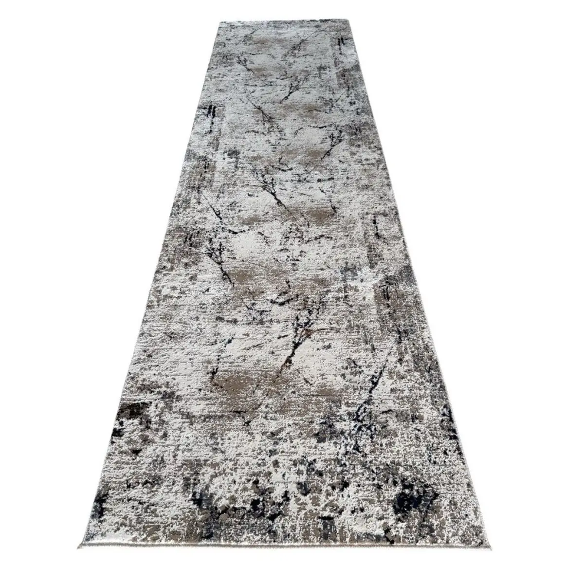 Abstract Runner Rug Beige & Cream 300 x 80cm