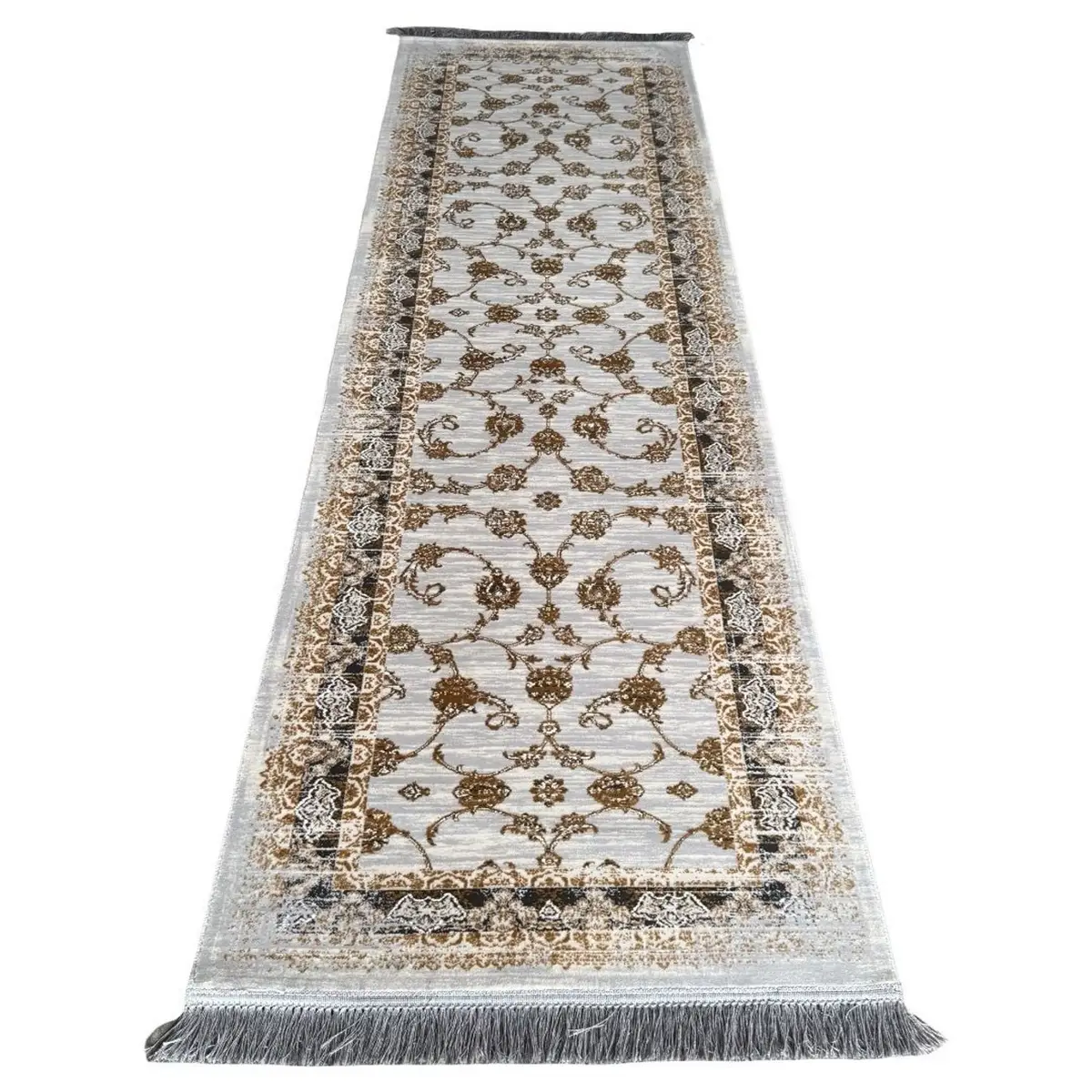 Golden Garden Soft Blue Runner Rug 270 x 80cm