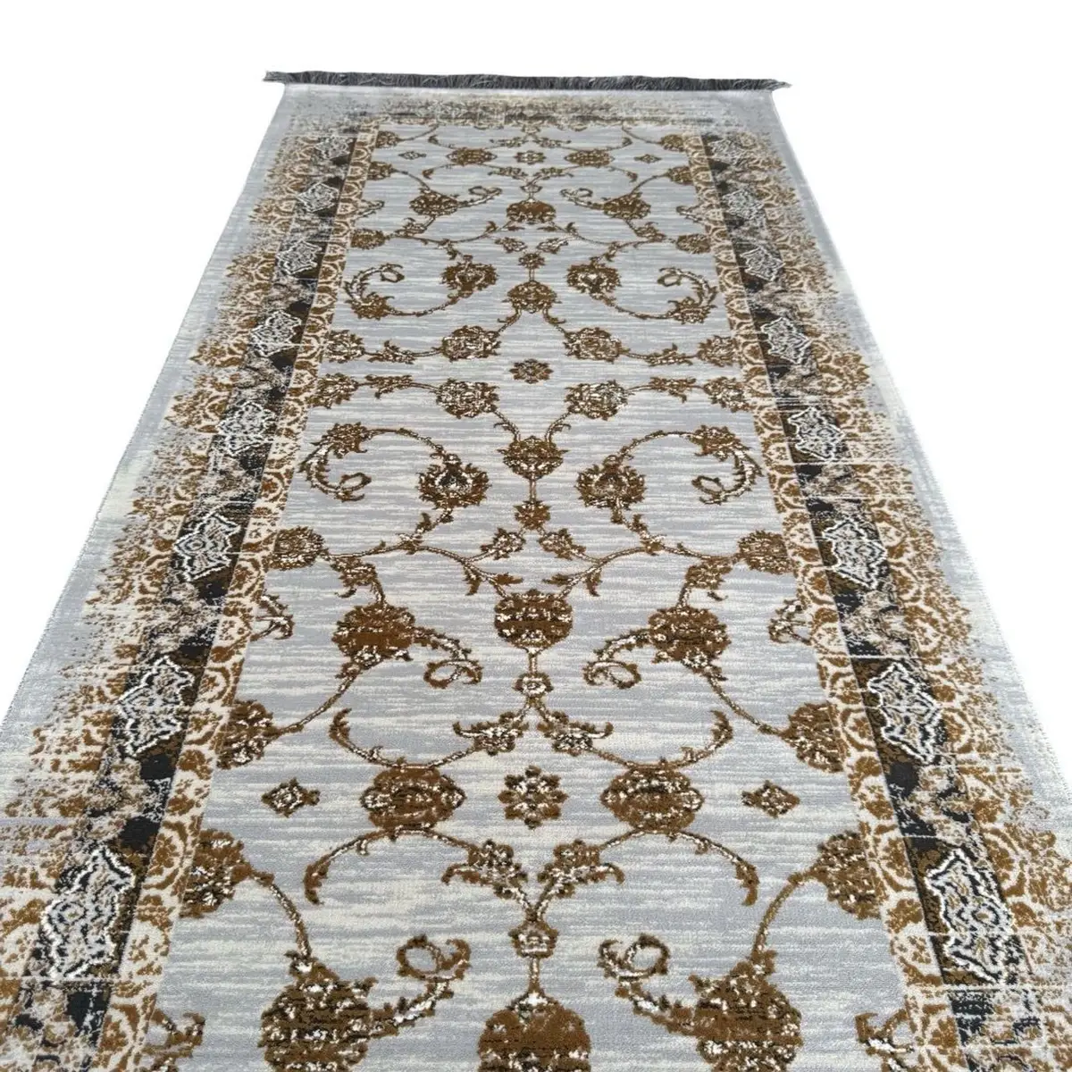 Golden Garden Soft Blue Runner Rug 270 x 80cm