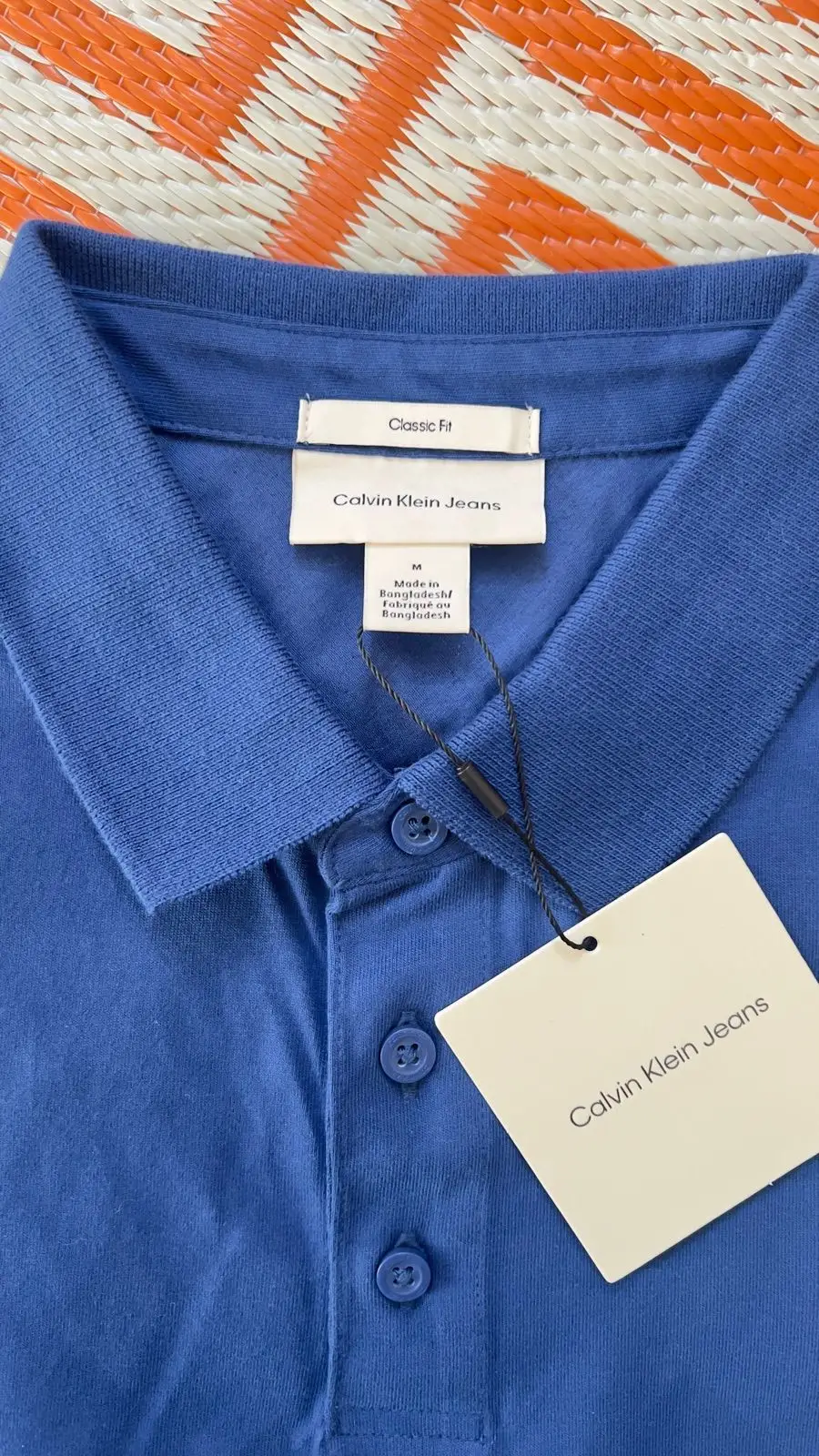 Calvin Klein Blue Polo T-Shirt Size M