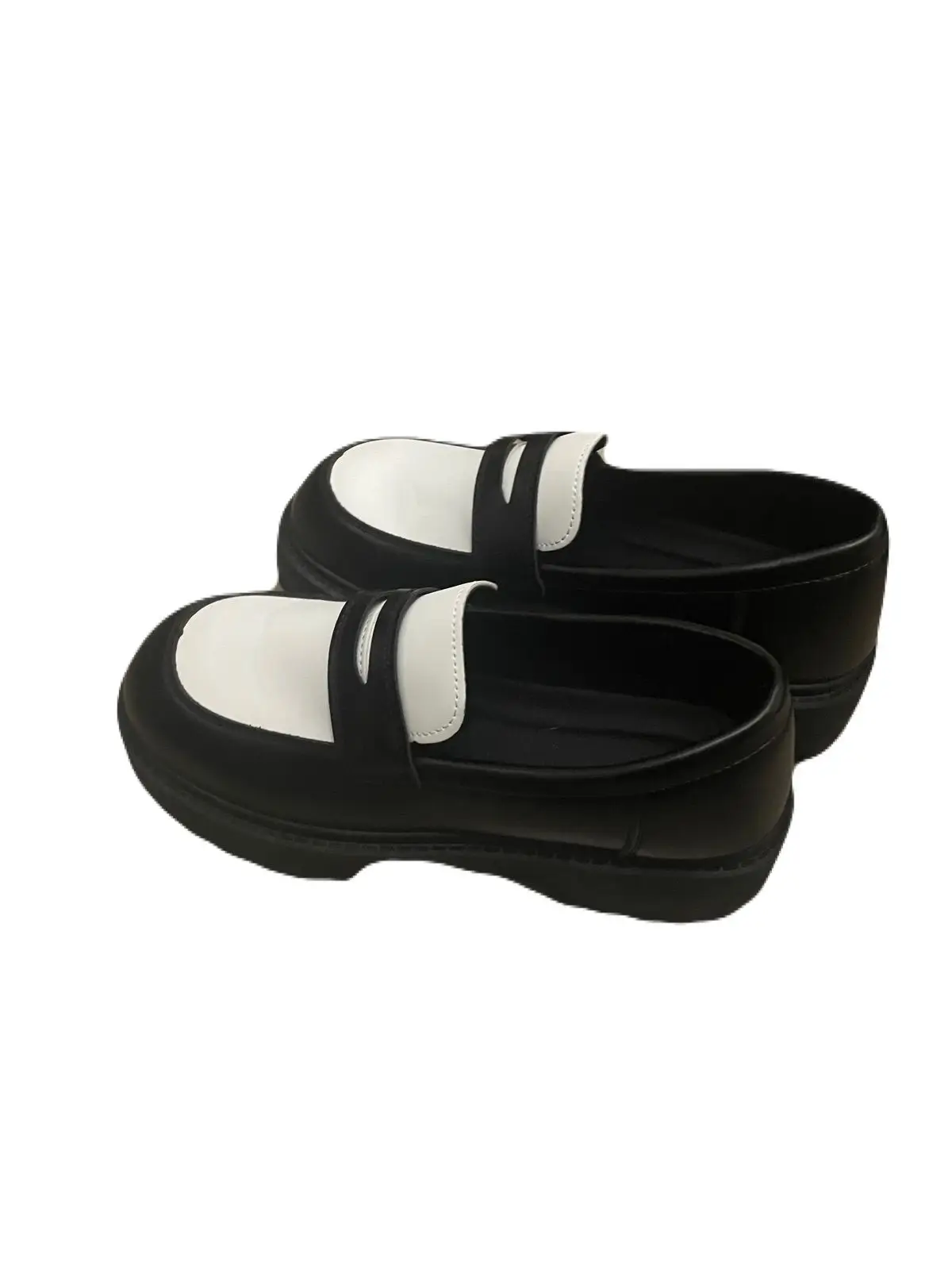 Shein Black And White Platform Loafers