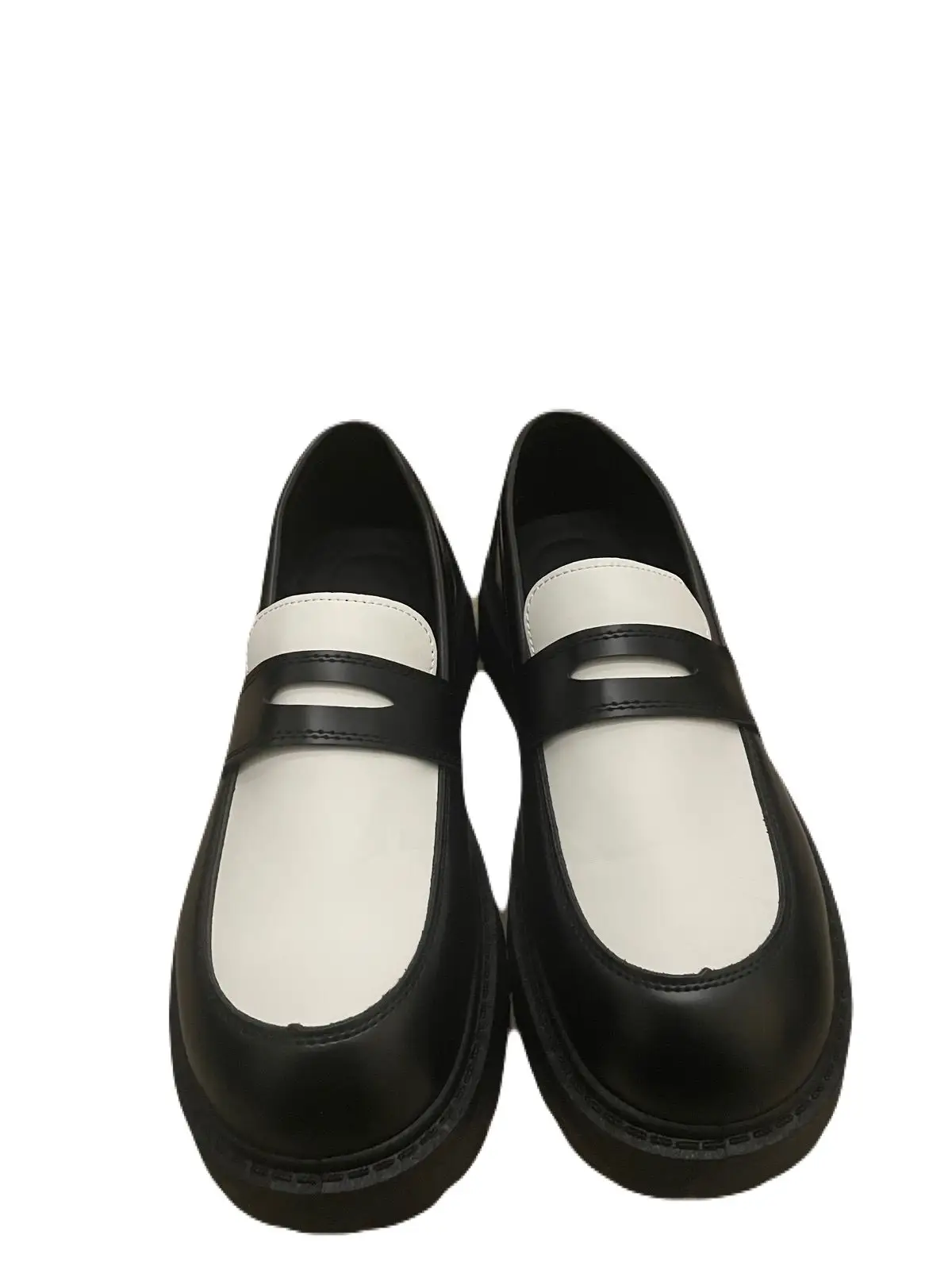 Shein Black And White Platform Loafers
