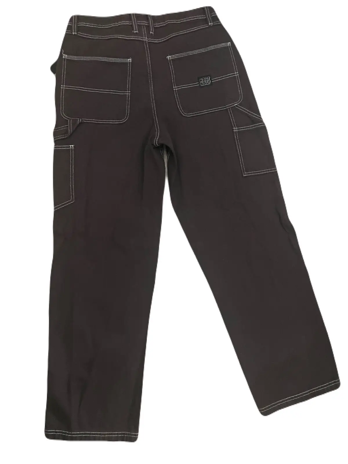 Factorie Brown Contrast Half Half Stitch Jeans