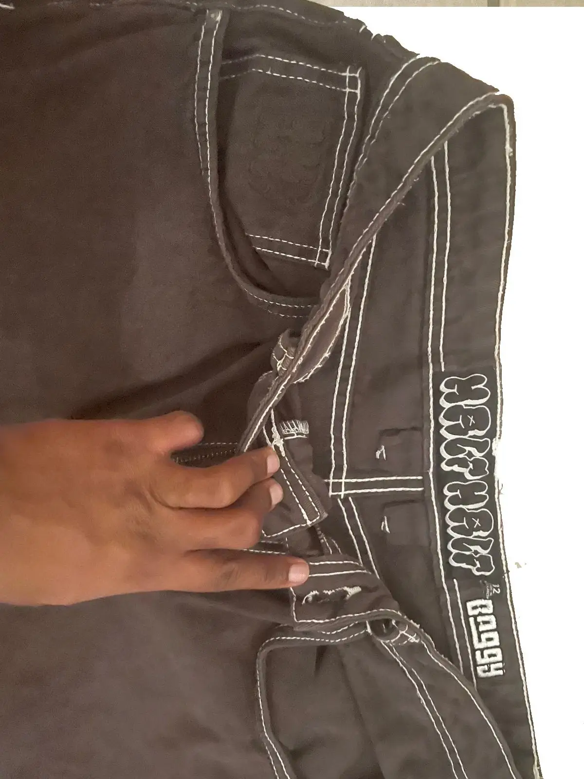 Factorie Brown Contrast Half Half Stitch Jeans