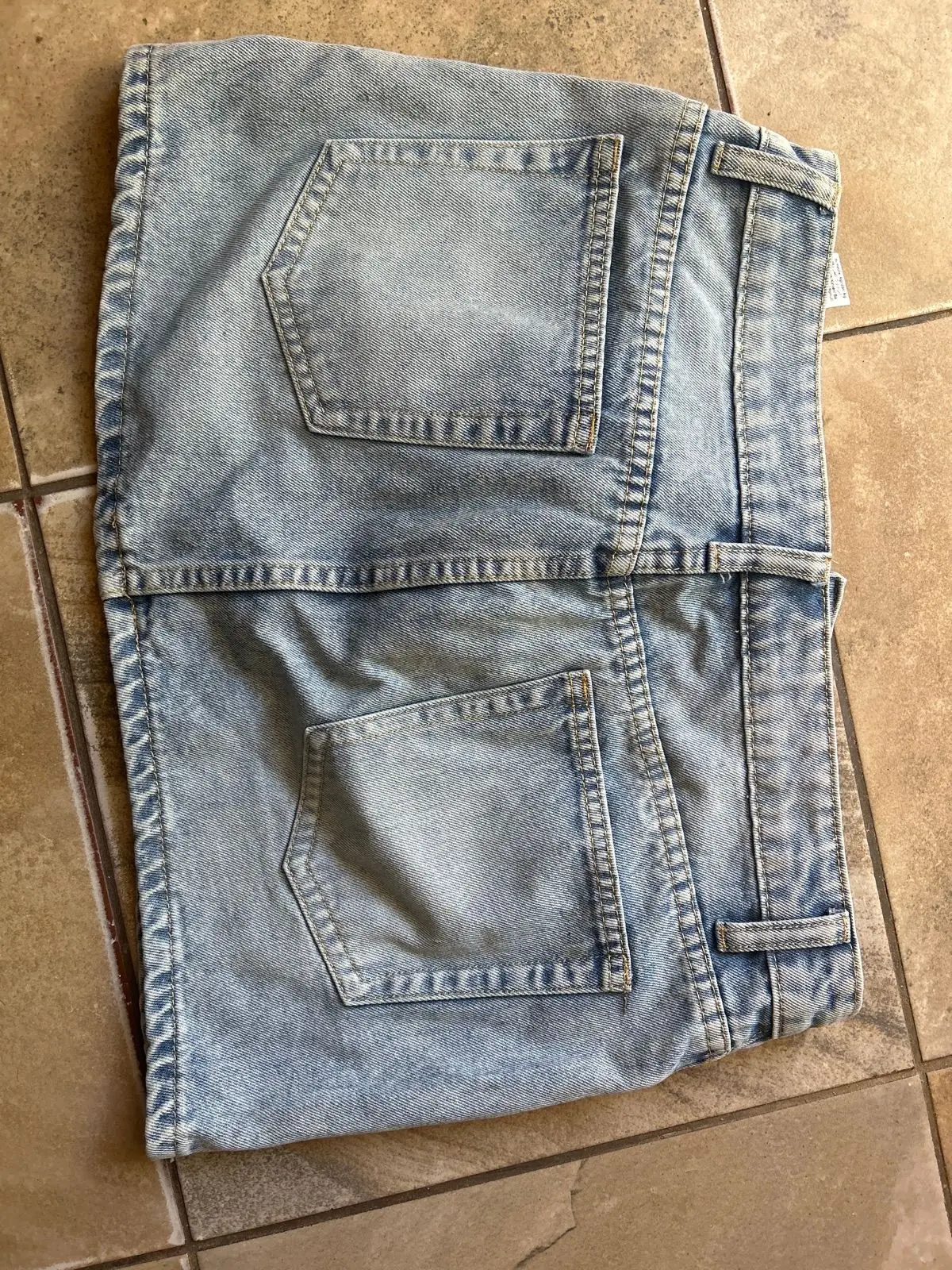Blue Denim Mini Skirt