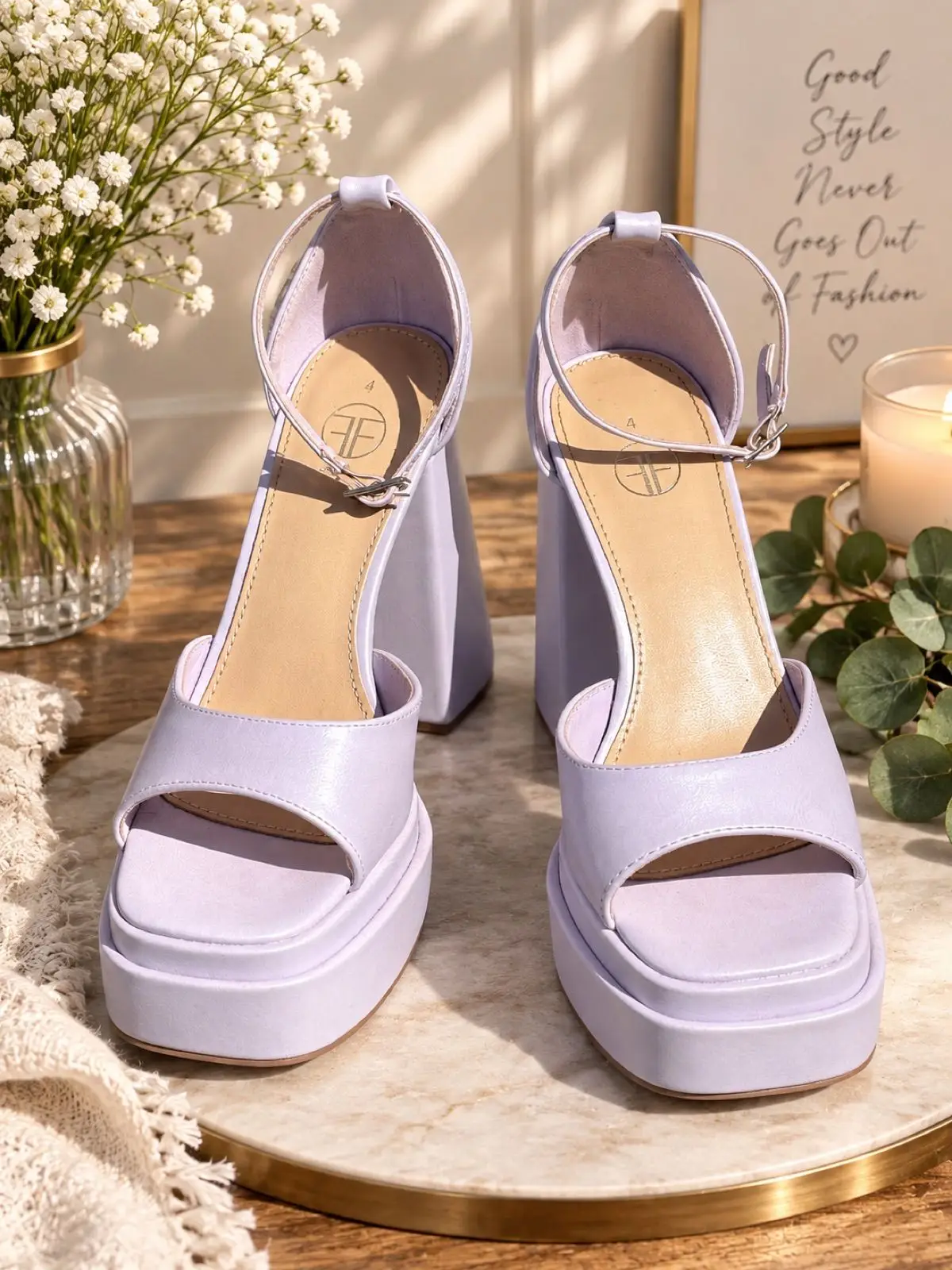 Foschini Pastel Lilac Platform Heels Size 4