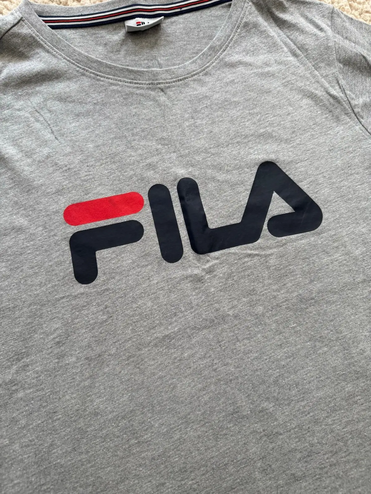 Fila Grey Logo T-Shirt Size M