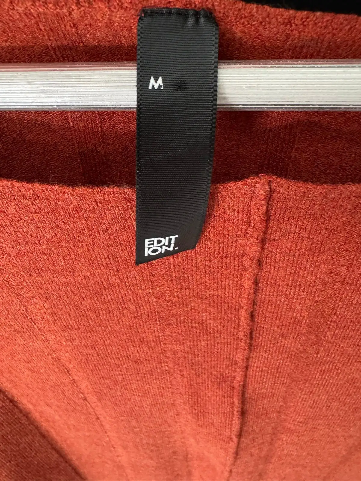 Woolworths Edition Rust Ribbed Boat Neck Jumper