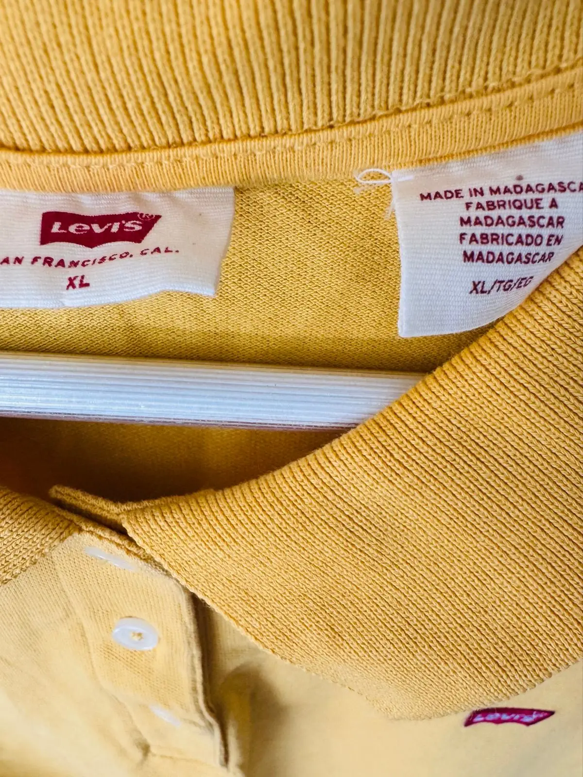 Levis Mustard Yellow Polo Shirt