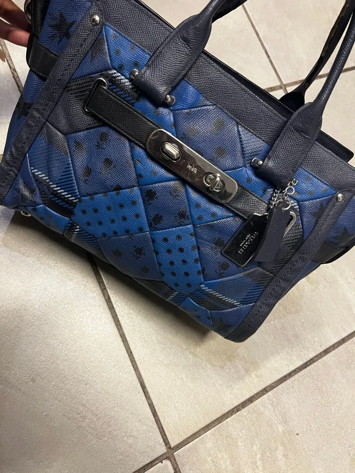 Coach Blue Patterned Handbag