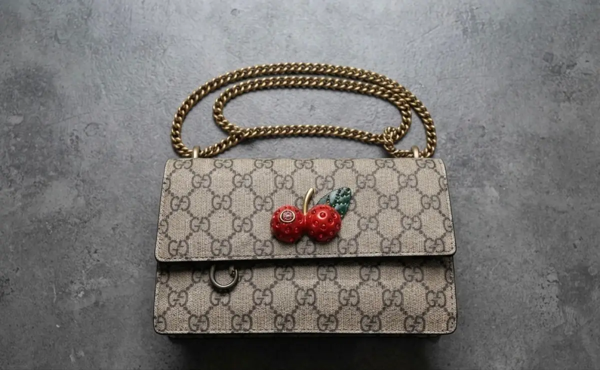 Gucci Monogram Cherry Shoulder Bag