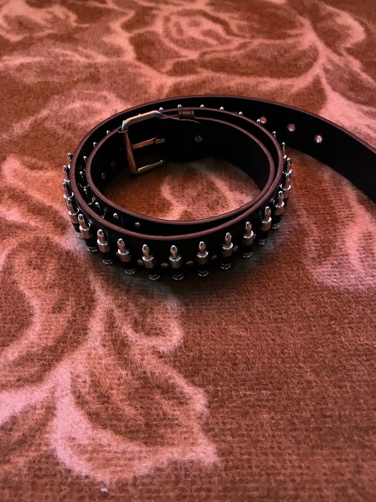 Black Belt with Silver Hardware