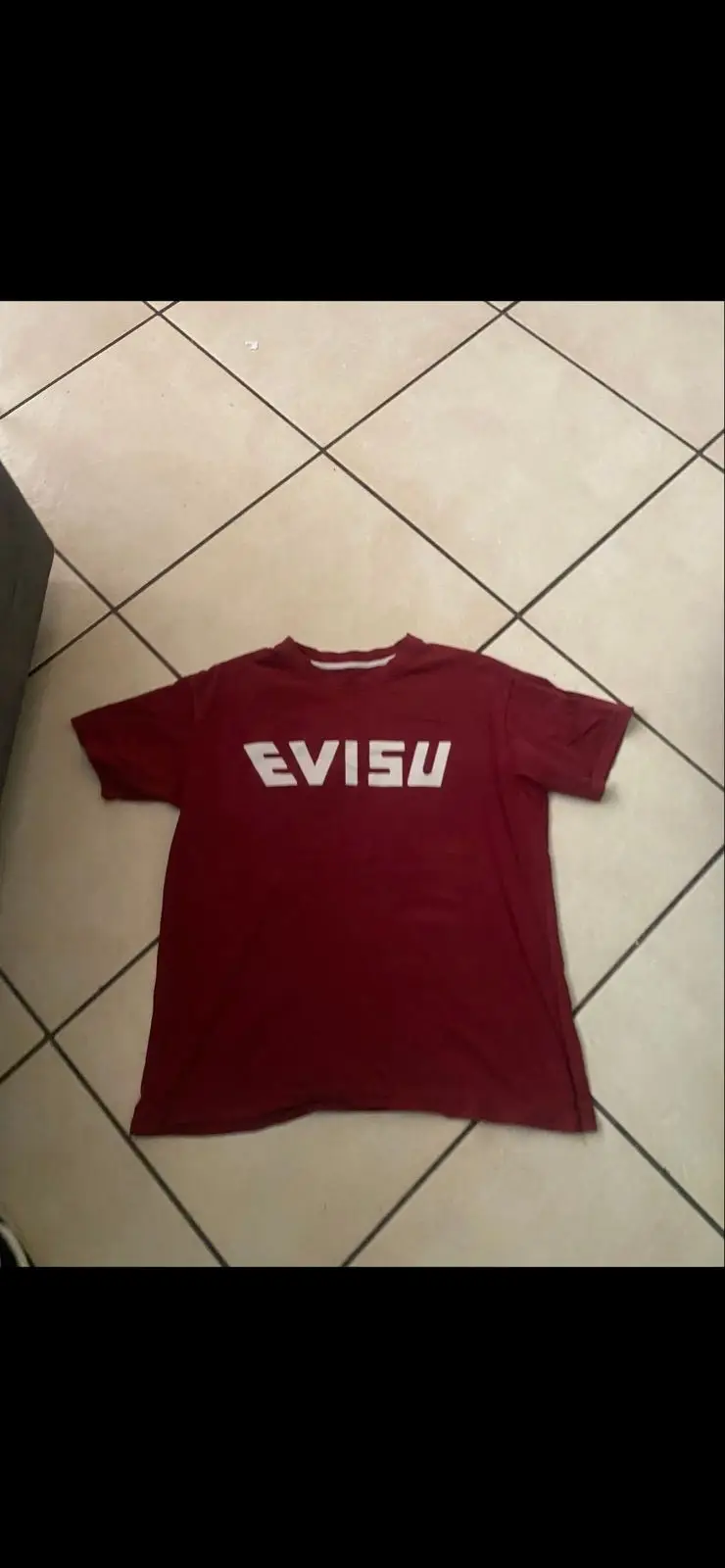 Evisu Graphic Print T-Shirt Burgundy