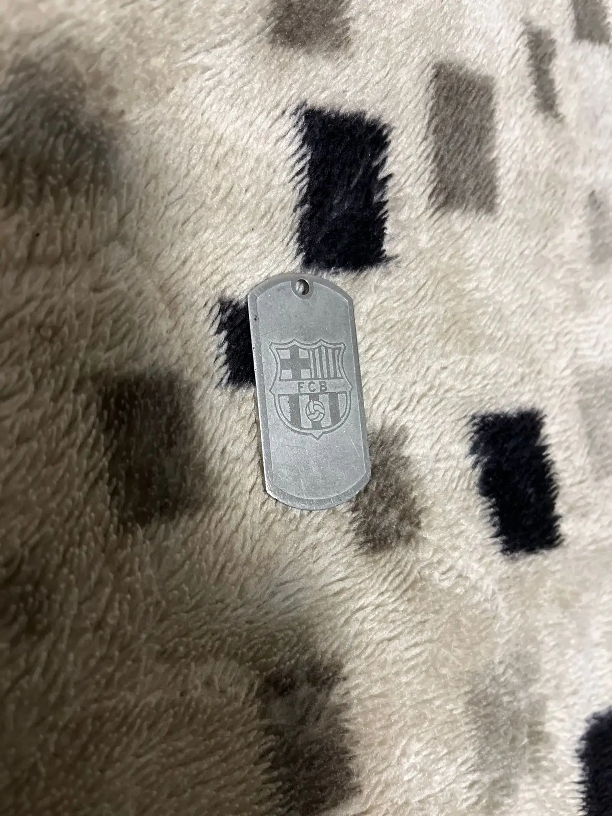 FC Barcelona Metal Dog Tag Pendant
