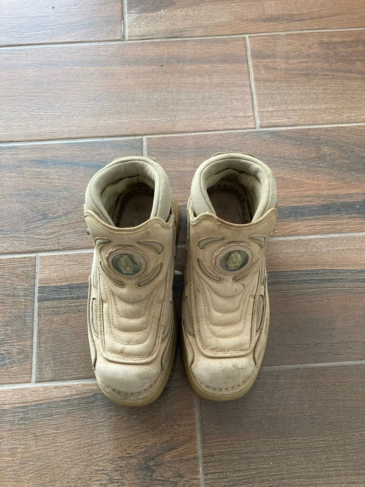 New Rock Platform Boots Beige Size 6.5