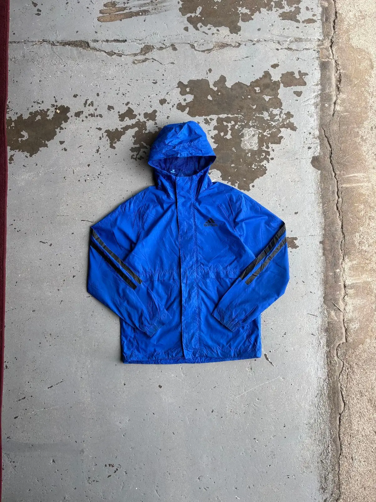 Adidas Blue Windbreaker Jacket S