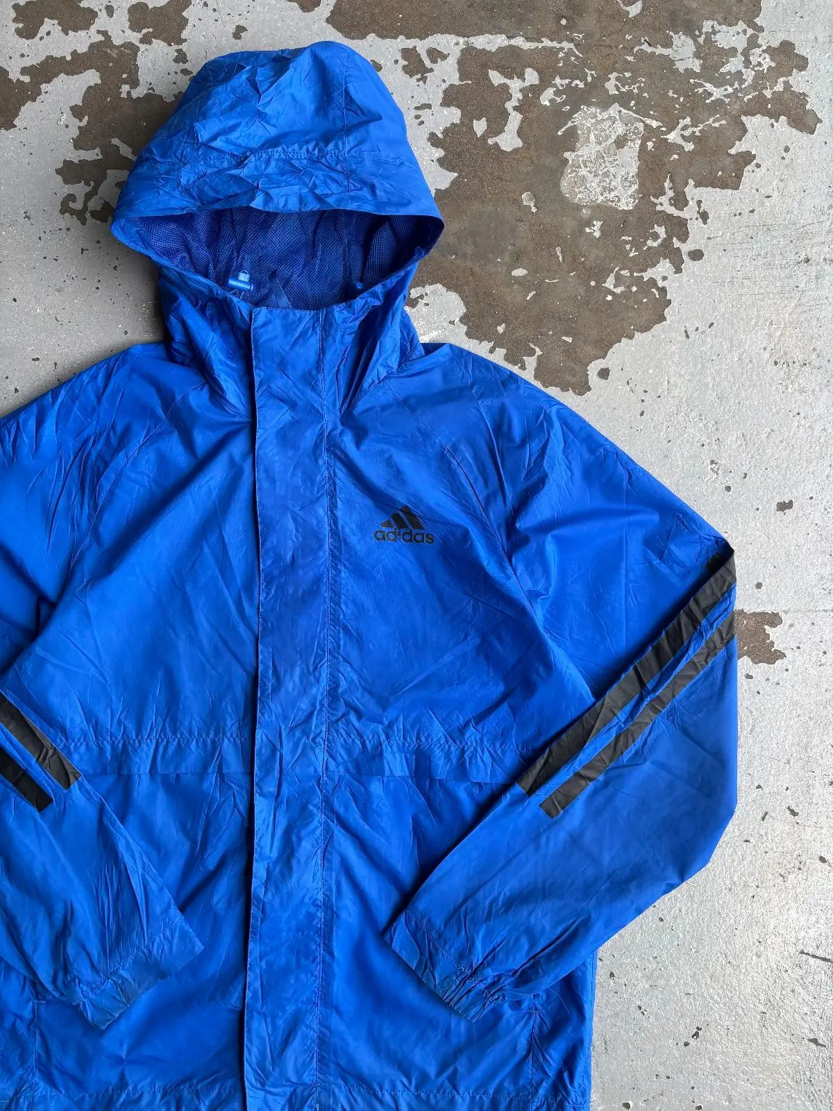Adidas Blue Windbreaker Jacket S