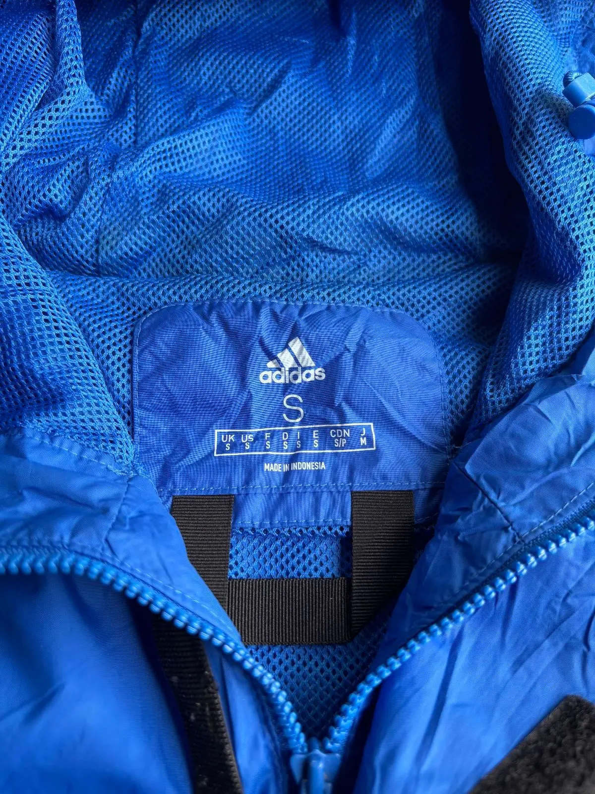 Adidas Blue Windbreaker Jacket S