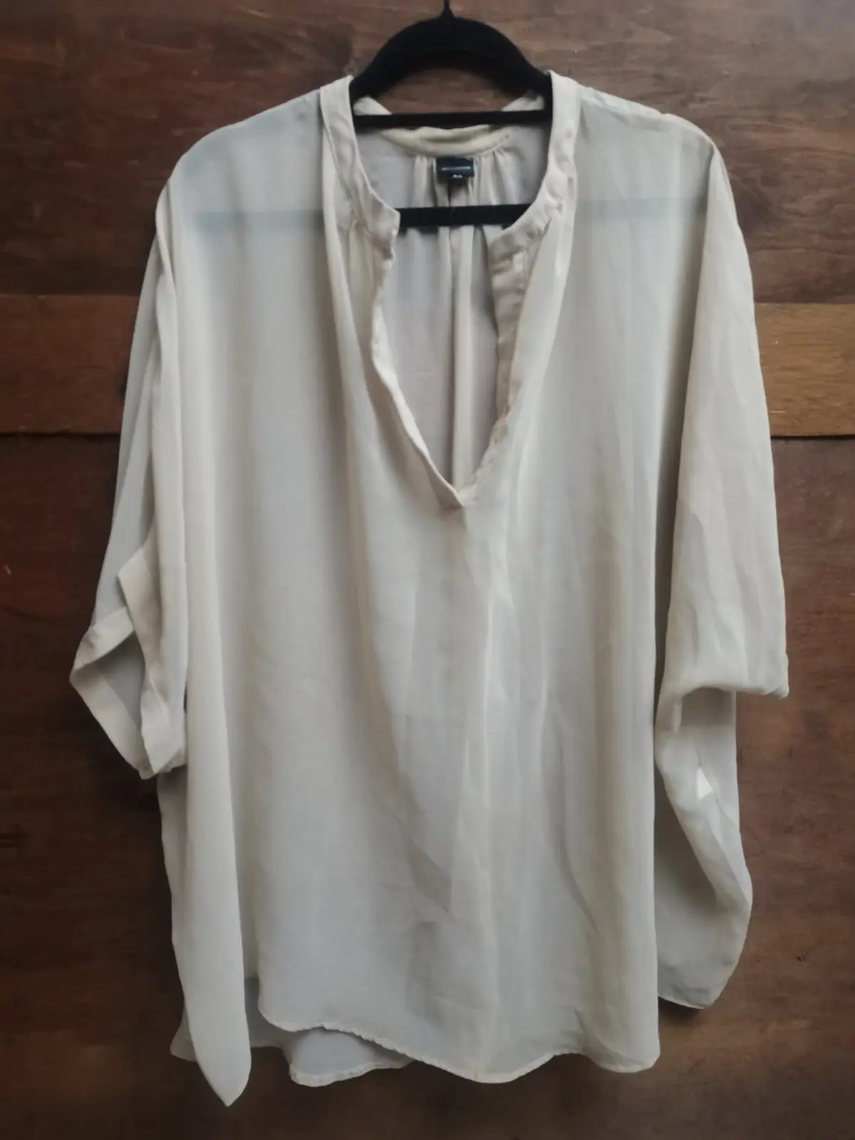 Truworths Beige Sheer Blouse Size 44