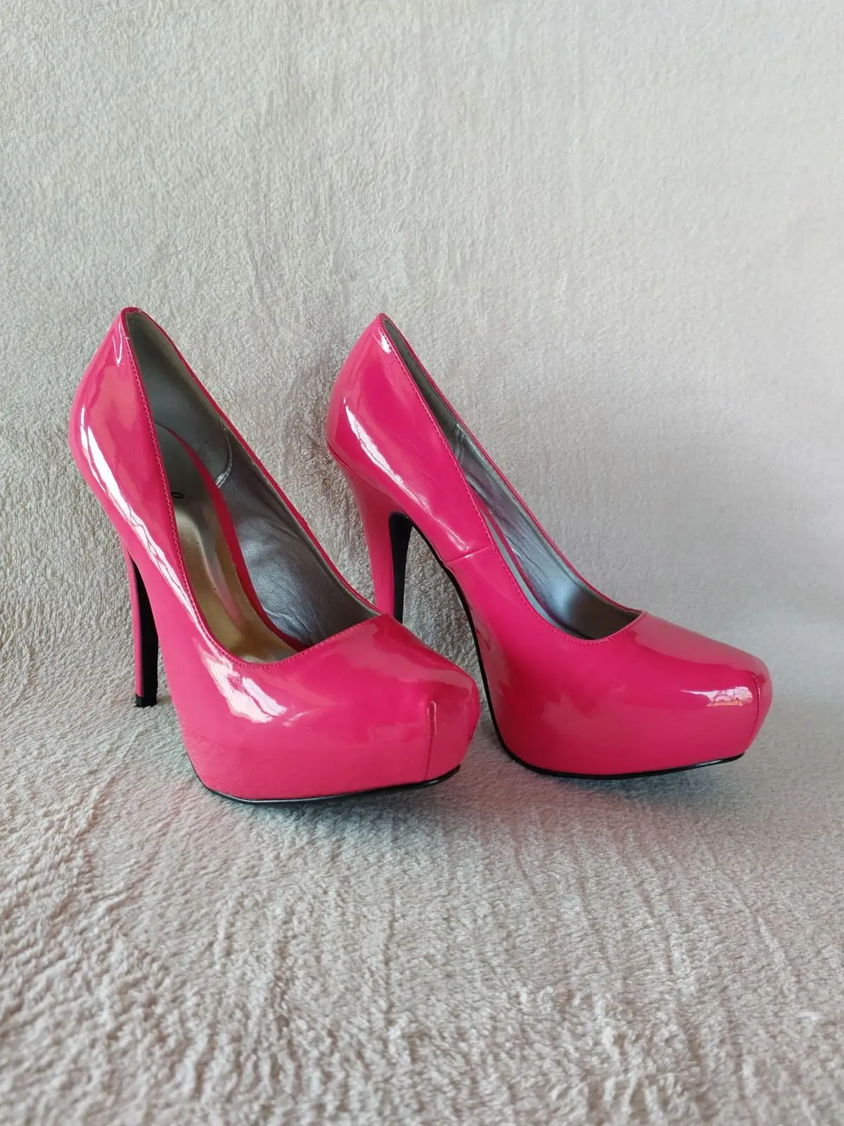 Pink Patent Platform High Heels