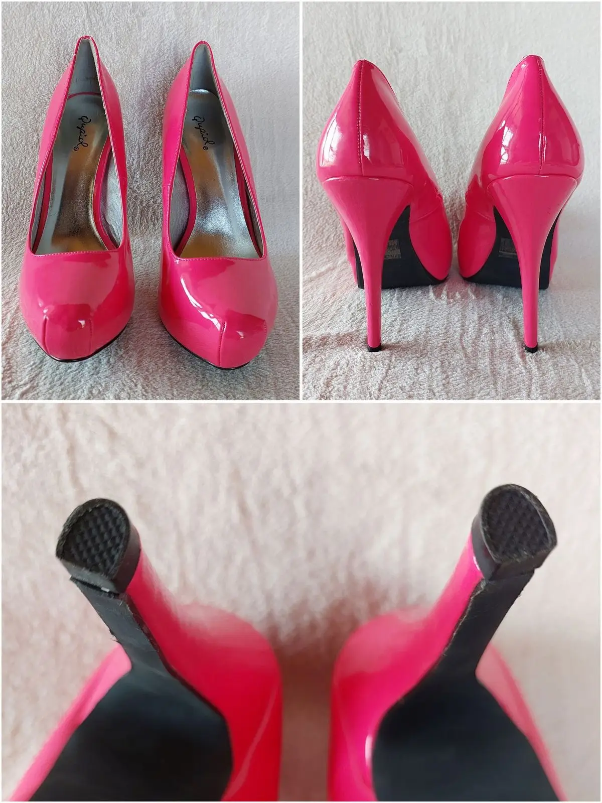 Pink Patent Platform High Heels