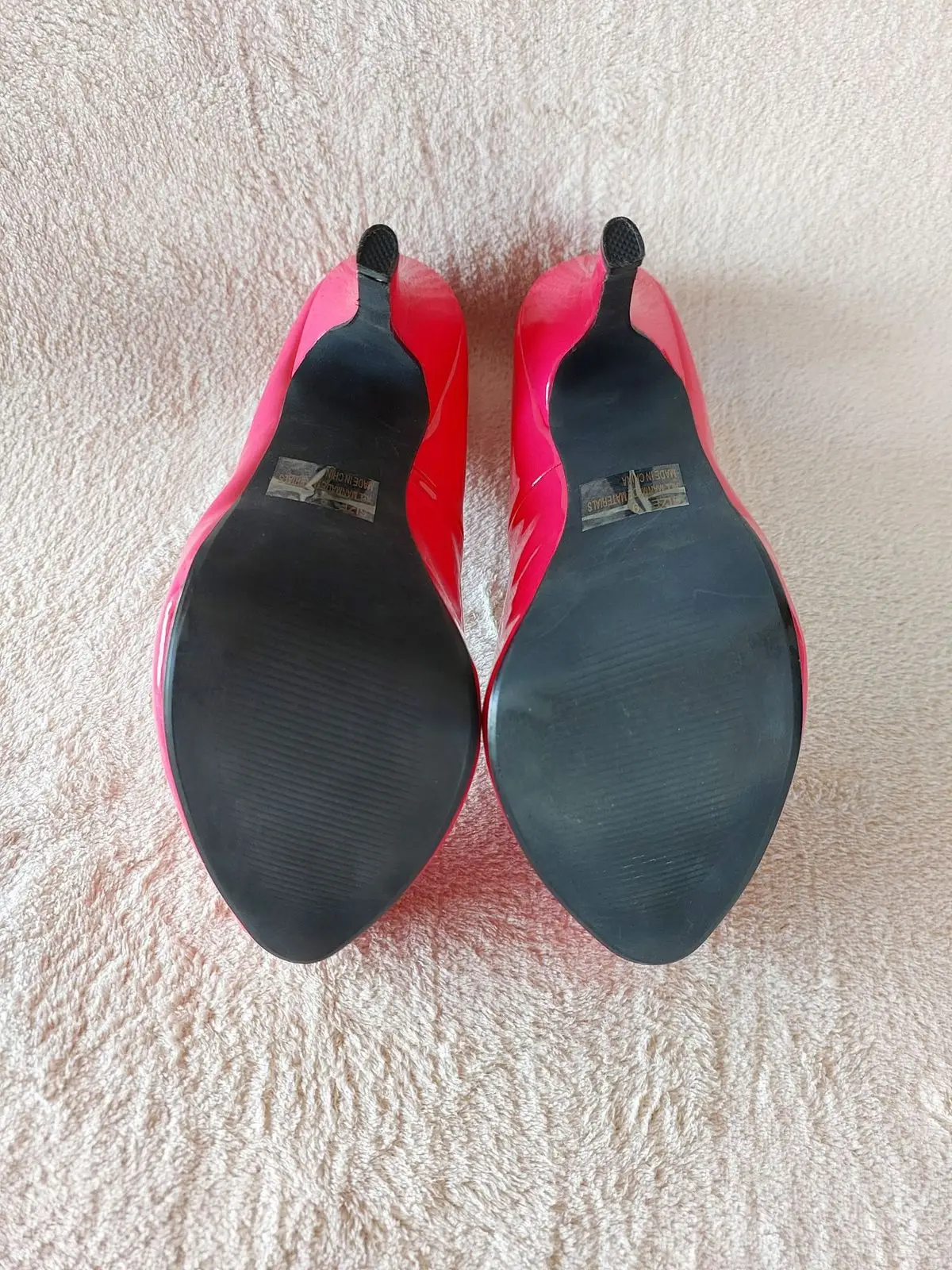 Pink Patent Platform High Heels