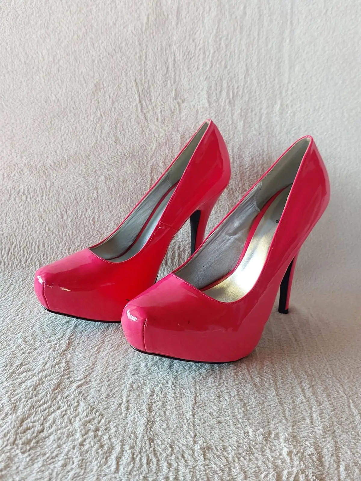 Pink Patent Platform High Heels